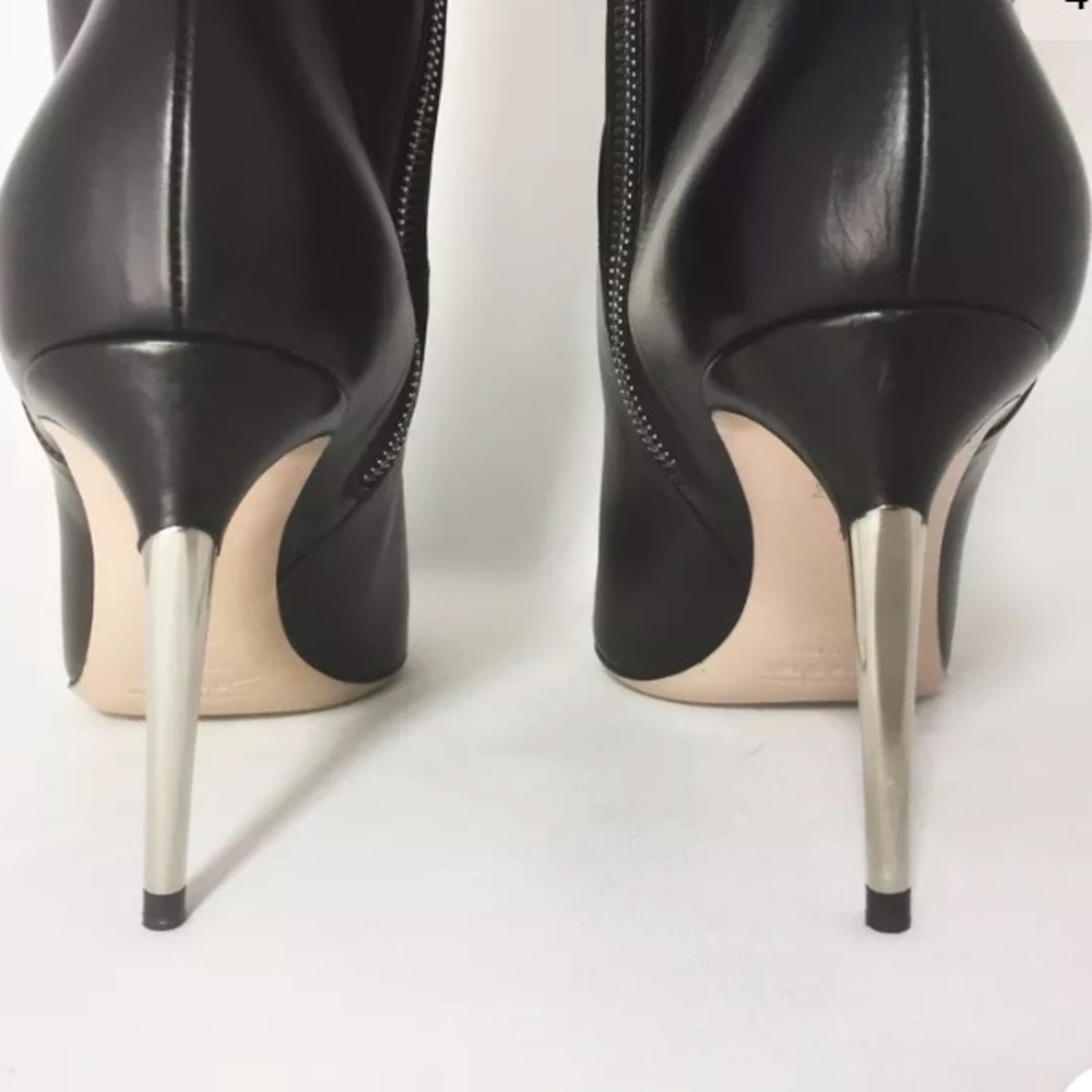 New Sebastian Milano Black Leather Boots 9 1/2 M - Picture 4 of 7